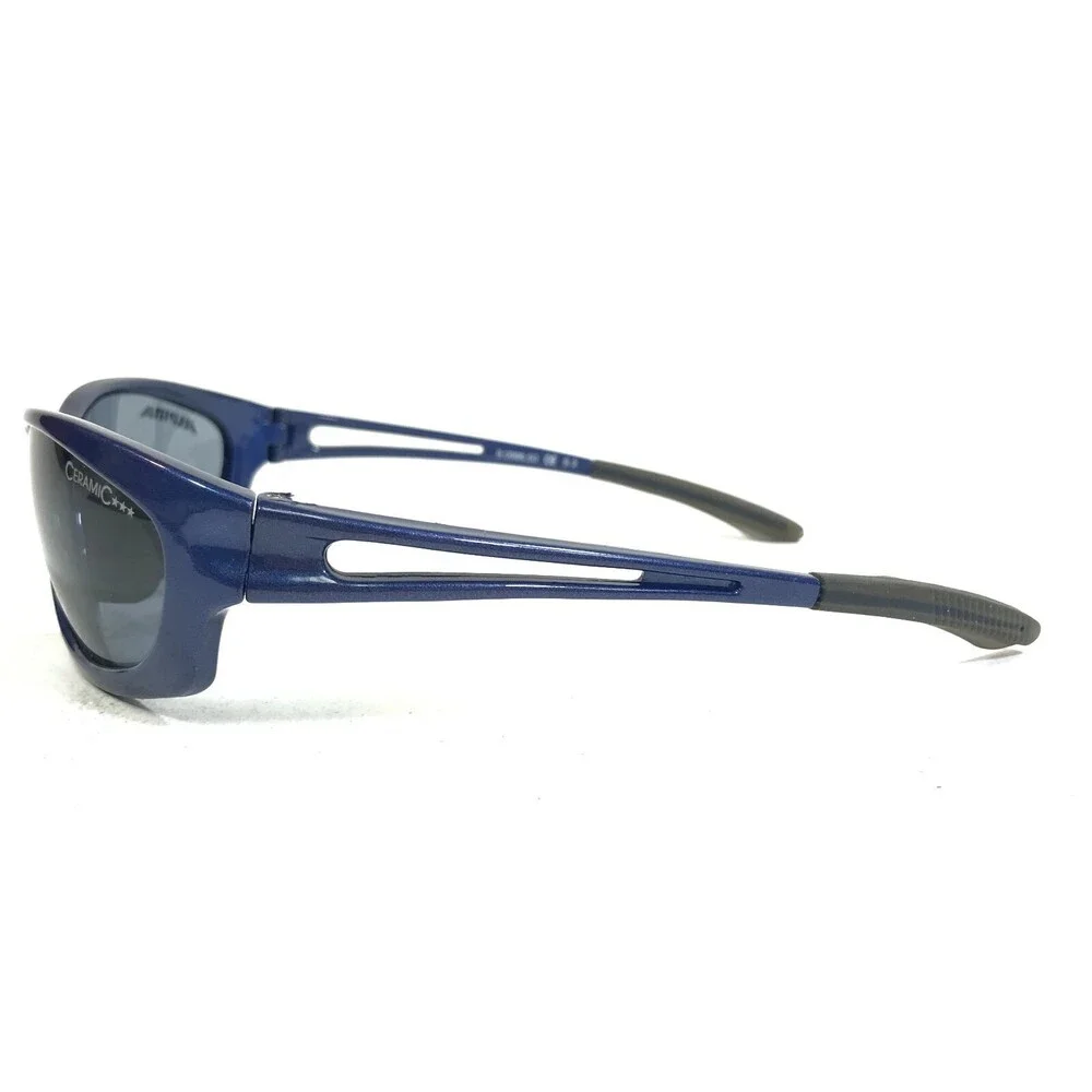 Alpina Sunglasses Airframe VIII Blue Square Wrap Frames with Blue Ceramic Lenses